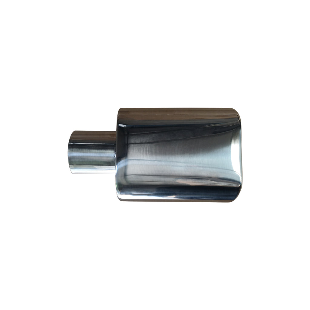 NINTE 2.5" Inlet 5.5" x 3" Outlet 9" Length Stainless Steel Rolled Edge Exhaust Tip