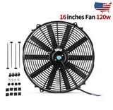 NINTE 16inch Push Pull Electric Cooling Radiator Fan Reversible Kit 3000cfm Straight