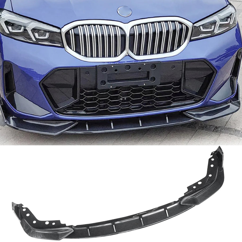 NINTE Front Bumper Lip For 2019-2023 BMW G20 G28 3 Series M Sport 3PCS Lower Diffuser Spoiler