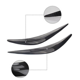 NINTE For 2014 - 2024 Infiniti Q50 Q50S Headlight Eyebrow Visor Cover ABS Carbon Fiber Look - NINTE