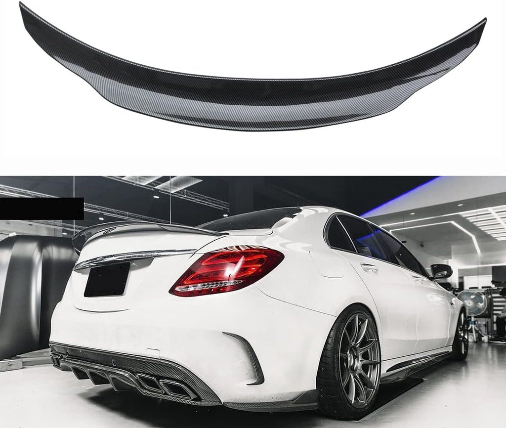 NINTE Rear Spoiler For 2015-2020 Mercedes Benz W205 C Class 4DR Sedan PSM Style Trunk Spoiler Wing