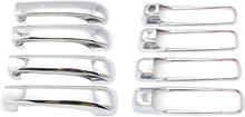 Cargar imagen en el visor de la galería, NINTE Tape - On Rearview Mirror Cover + Door Handle Cap Chrome for Dodge Ram 1500 2500 2009 - 2018 | Jeep Grand Cheroke 2005 - 2011 ABS W/O Passenger Keyhole Turn Signal Cut - Outs (NOT Replacement) - NINTE