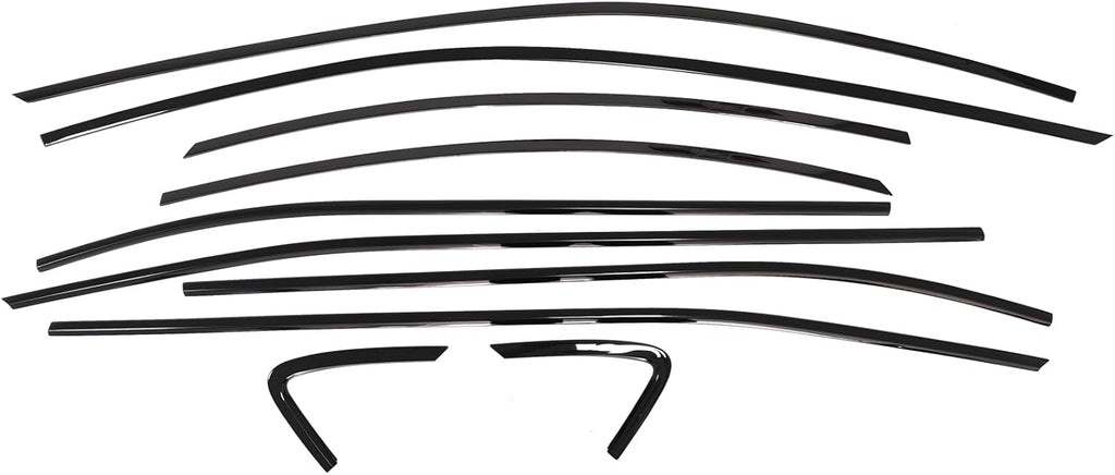 NINTE Chrome Delete Blackout Stainless Steel Overlays For 2025+ Toyota Camry Window Trim - NINTE