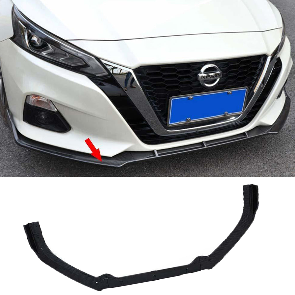 NINTE For 2019-2023 Nissan Altima Front Lip 3 PCS ABS Front Bumper Chin Splitter