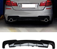 Load image into Gallery viewer, NINTE For 2011-2017 BMW 5-Series F10 F11 535d 535i Rear Diffuser M Sport MP Style Twin Outlet Rear Bumper Lip