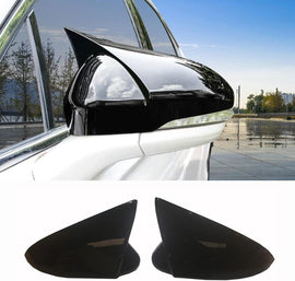 NINTE For 2013 - 2020 Ford Fusion Mondeo Painted Mirror Cover Mirror Caps Gloss Black Carbon Fiber - NINTE