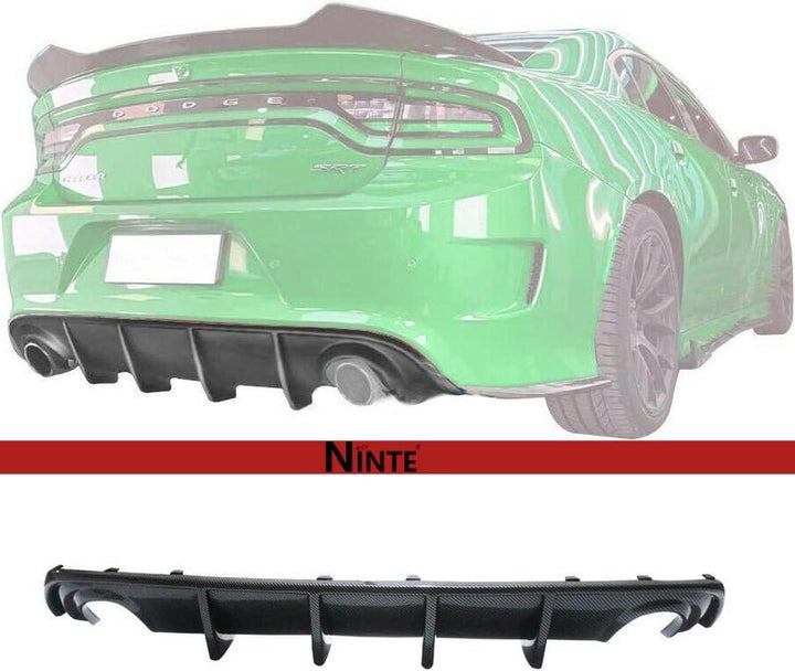 NINTE Rear Bumper For 2015 - 2018 Dodge Charger RT SE SXT GT 2015 - 2023 Charger SXT Rear Diffuser Lip - NINTE