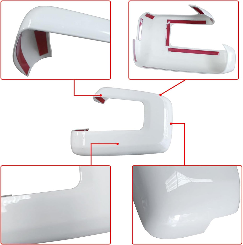 NINTE For 2021-2025 Ford F150 Mirror COVERS Overlays With Signal Hole WHITE