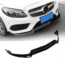 Cargar imagen en el visor de la galería, NINTE for W205 Front Lip for 2015-2018 Mercedes Benz C-Class W205 Sport ABS Painted Front Bumper Lip Splitter ABS Painted Chin W205 Extension Accessories