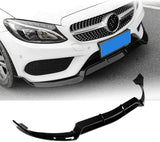 NINTE for W205 Front Lip for 2015-2018 Mercedes Benz C-Class W205 Sport ABS Painted Front Bumper Lip Splitter ABS Painted Chin W205 Extension Accessories