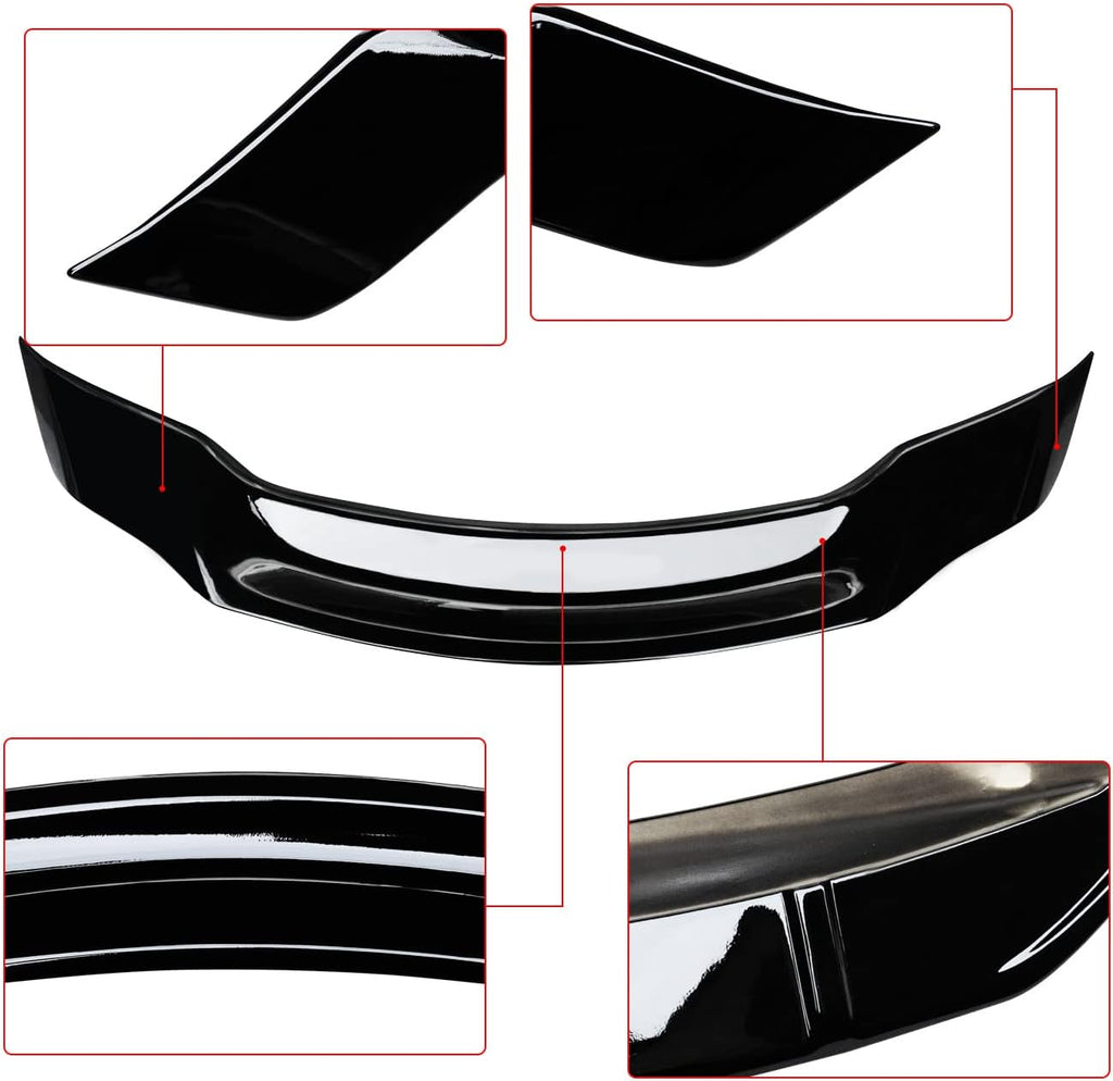 NINTE For 2007-2015 Infiniti G37 G35 Q40 R Style Rear Spoiler ABS Trunk Spoiler Rear Wing