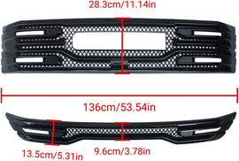 NINTE Front Lower Grill Cover For 2022 - 2025 GMC SIERRA 1500 SLT AT4 Gloss Black Painted Front Grille Cover Car Accessories Exterior Trim (Not the Replacement) - NINTE