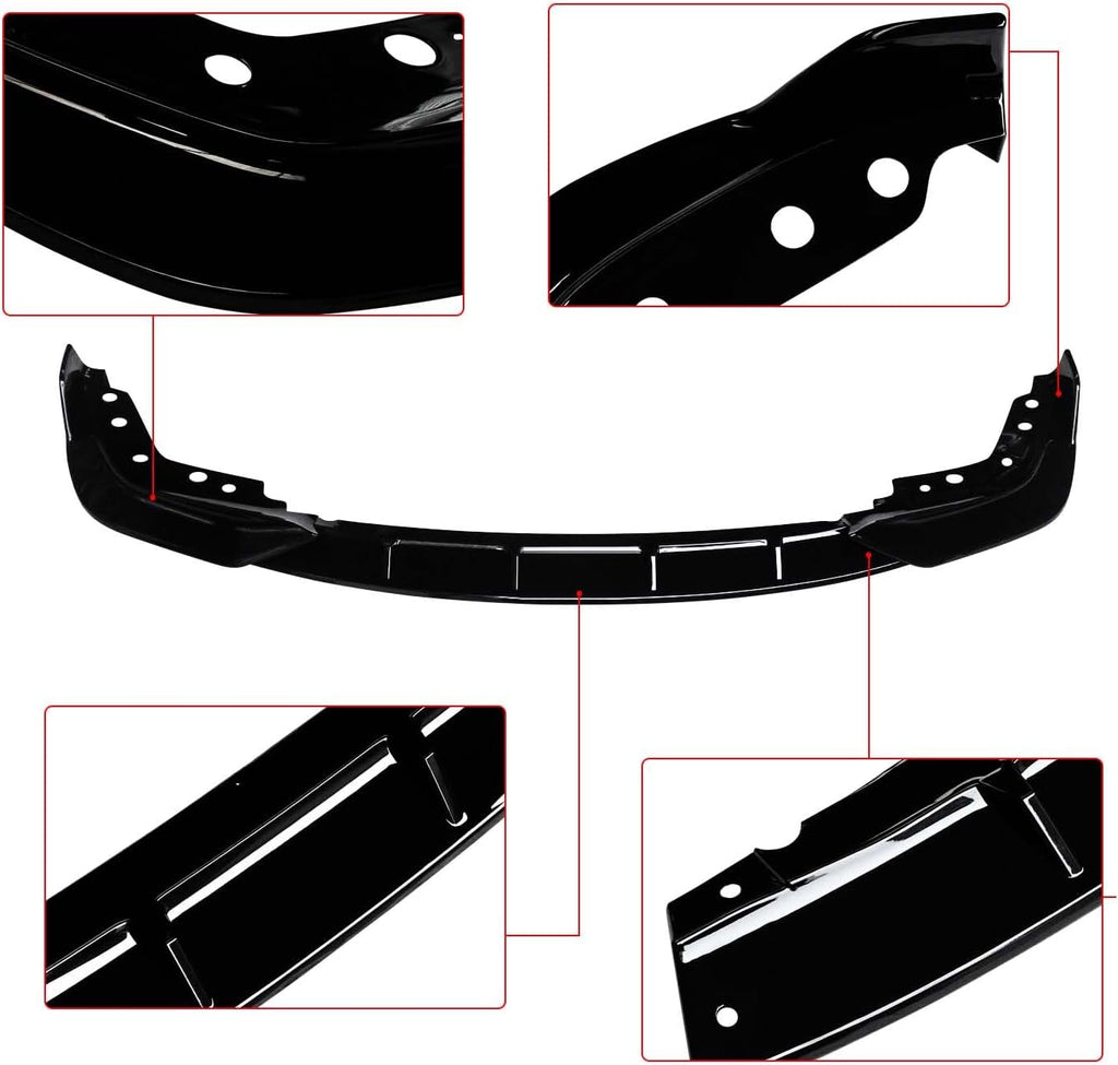 NINTE for G20 Front Lip for 2019-2023 BMW 3 Series G20 G28 M-Sport Front Splitter Bumper Lip Spoiler ABS Painted Gloss Black Chin G20 Extension Accessories 3Pcs