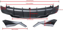 Charger l&#39;image dans la galerie, NINTE Rear Diffuser for 2017-2023 Tesla Model 3 ABS Painted Rear Bumper Lip Diffuser + Aprons 3PC