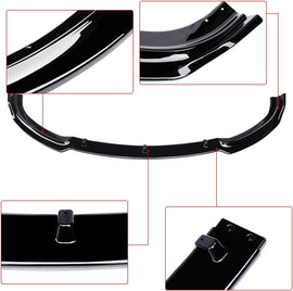 NINTE For 2013 - 2018 BMW 3 Series F30 NON M - Sport Front Lip Splitter ABS Fits Sportline - NINTE