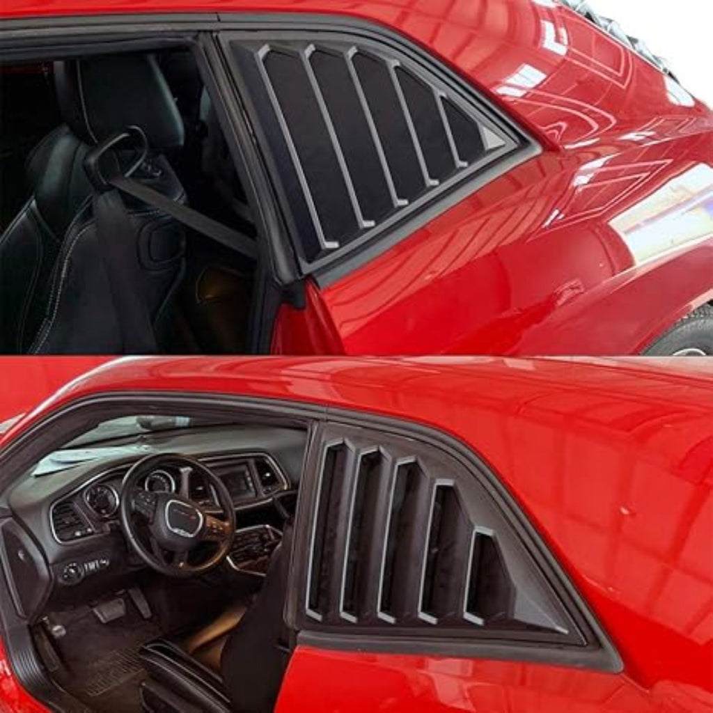 NINTE For 2008-2023 Dodge Challenger XE V2 Style Window Louver Window Scoops Louver Vent