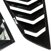 Load image into Gallery viewer, NINTE Window Louvers Guards Shades Fit for Ford Mustang 2024 2025 Gloss Black ABS Painted Protector Vent Covers Outside - NINTE