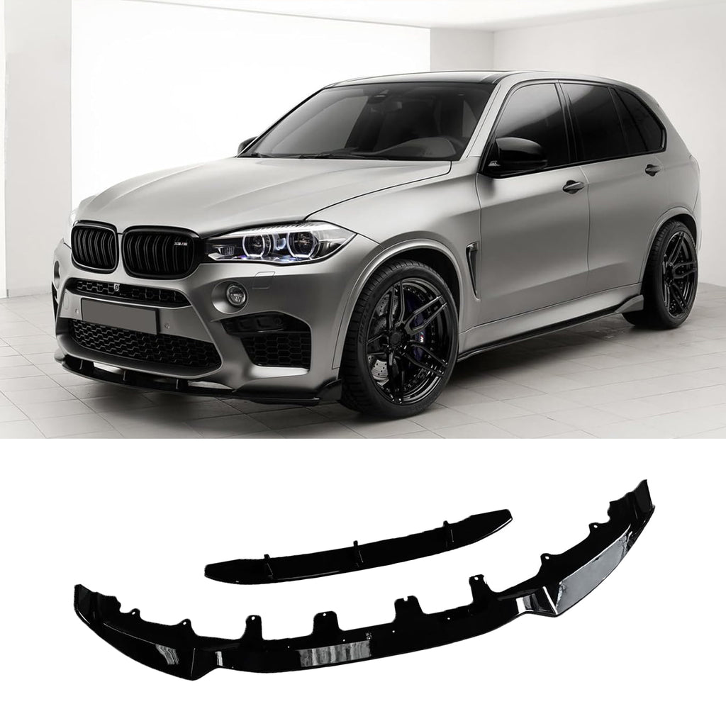 NINTE Front Lip For 2014-2018 BMW F15 X5 M-Sport 4pc ABS Front Lip Splitters