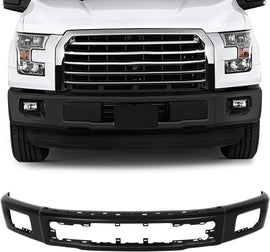 NINTE FOR 2015-2017 Ford F-150 With Fog Light Holes (Black) One-Piece Front Bumper Face Bar Assembly Stronger and More Reliable - NINTE