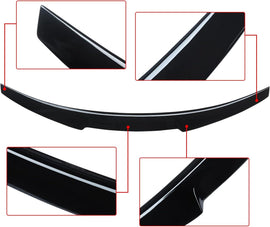 NINTE For 2017 - 2024 Audi A4 S4 B9 ABS Highkick M4 Style Rear Spoiler Trunk Spoiler Wing - NINTE
