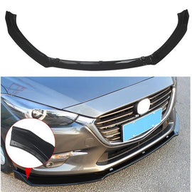 NINTE For 2014 - 2018 Mazda 3 Sedan Axela Front Bumper Lip Body Kit Spoiler Gloss Black - NINTE