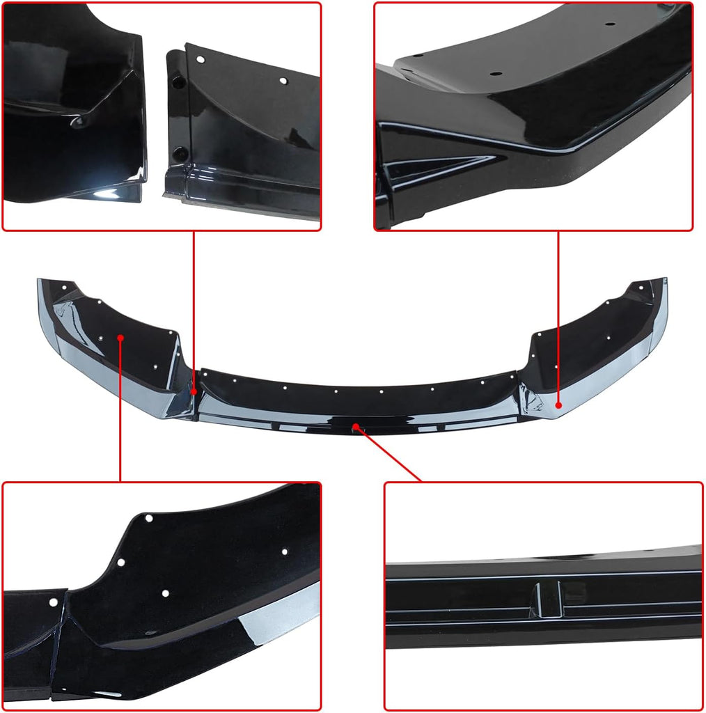 NINTE Front Lip for BMW 2014 - 2017 X3 F25 2015 - 2018 X4 F26 LCI M Sport Bumper Spoiler Splittber Body Kits Guard Front Chin Splitter 3 PCS - NINTE
