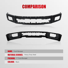 Laden Sie das Bild in den Galerie-Viewer, NINTE One-Piece Front Bumper Face Bar Assembly Compatible with 2015-2017 for Ford F-150 With Fog Light Holes (Black) Stronger and More Reliable