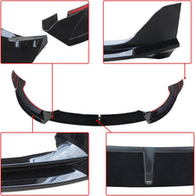 Cargar imagen en el visor de la galería, NINTE Front Lip for Tesla Model Y 2020 2021 2022 2023 2024 V Style ABS Painted Gloss Black Bumper Spoiler Splittber Body Kits Guard Front Chin Splitter 3 PCS - NINTE