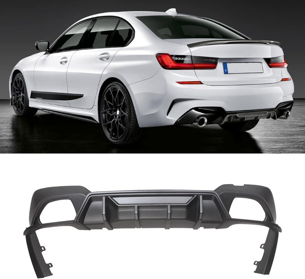 NINTE For 2019-2022 BMW 3 Series G20 M Sport 330i 340i 320i 330e M340i Rear Diffuser Rear Bumper Lip