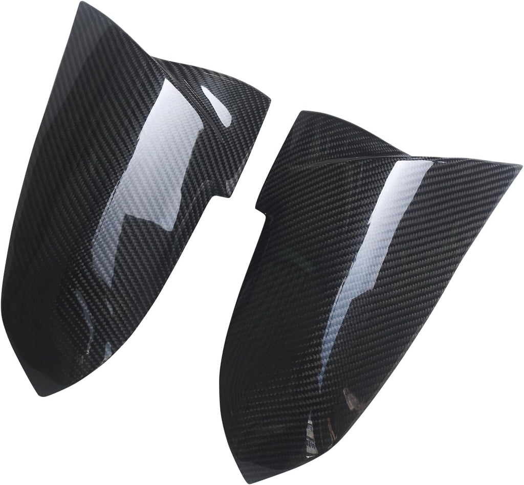 NINTE Real Carbon Fiber Mirror Covers For 2012-2018 BMW 3 Series F30 F31 F34 4 Series F32 F33 F36 1 Series F20 2 Series F22 F23 X1 E84 M2 F87 Tape-On Overlay(NOT the Replacement)