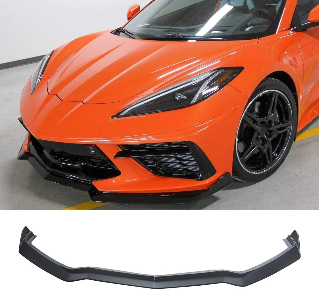 NINTE for C8 Corvette Front Lip Compatible with 2020 2021 2022 2023 2024 2025 Chevy Corvette C8 GM 5VM Style ABS Painted Front Bumper Bodykit Spoiler Splitter