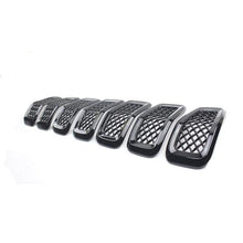 Load image into Gallery viewer, NINTE Jeep Cherokee 2014-2018 7 PCS ABS Gloss Black Chrome Front Mesh Grille Cover - NINTE