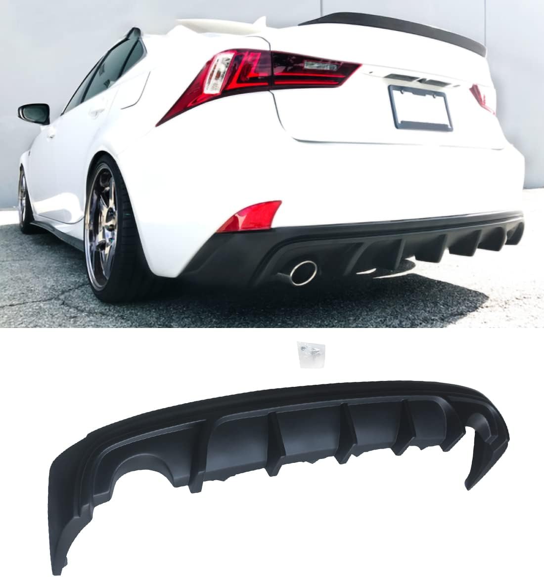 NINTE Rear Bumper For 2014-2016 Lexus IS250 IS350 IS200t Rear Diffuser ...