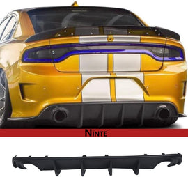 NINTE Rear Bumper For 2015-2018 Dodge Charger RT SE SXT GT 2015-2023 Charger SXT Rear Diffuser Lip