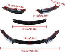 Load image into Gallery viewer, NINTE Front Lip for Tesla Model 3 2017 2018 2019 2020 2021 2022 2023 V Style ABS Painted Gloss Black Bumper Spoiler Splittber Body Kits Guard Front Chin Splitter 3 PCS - NINTE