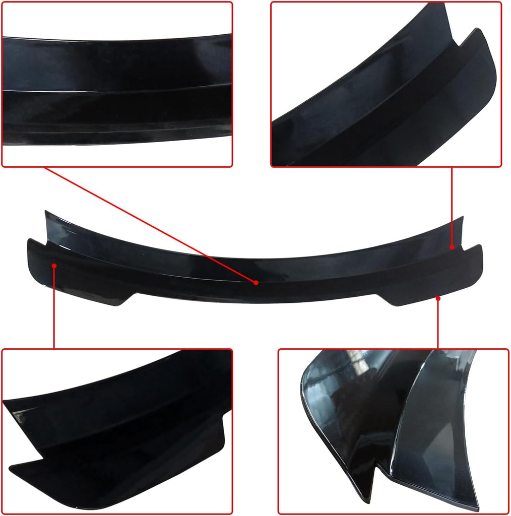 NINTE Rear Spoiler for Ford Mustang Coupe Convertible 2015 2016 2017 2018 2019 2020 2021 2022 2023 MD Style ABS Painted Gloss Black Rear Trunk Splitter Wing - NINTE