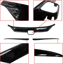 NINTE For 2022 - 2025 Honda Civic 11th Gen Front Hood Bonnet Cover Trim - NINTE