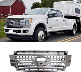 NINTE Front Bumper Grill For 2017 - 2019 Ford F250 F350 Super Duty ABS Chrome Replacement Insert Grille Car Accessories HC3Z - 8200 - CC HC3Z8200CC - NINTE