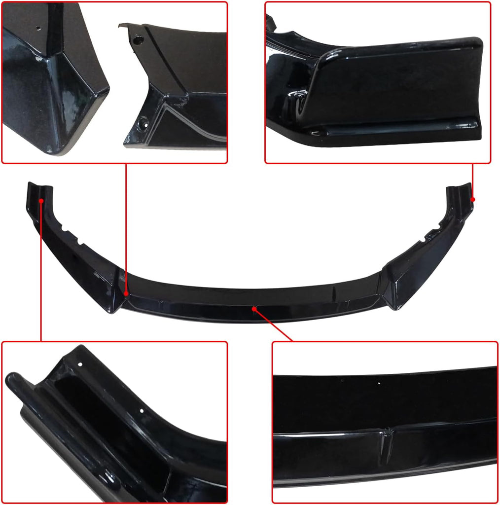 NINTE Front Lip for Honda CRV CR - V 2017 2018 2019 ABS Painted Gloss Black Bumper Spoiler Splittber Body Kits Guard Front Chin Splitter 3 PCS - NINTE