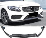 NINTE Front Lip For 2015-2018 Mercedes Benz C-Class W205 Sport Carbon Fiber Look