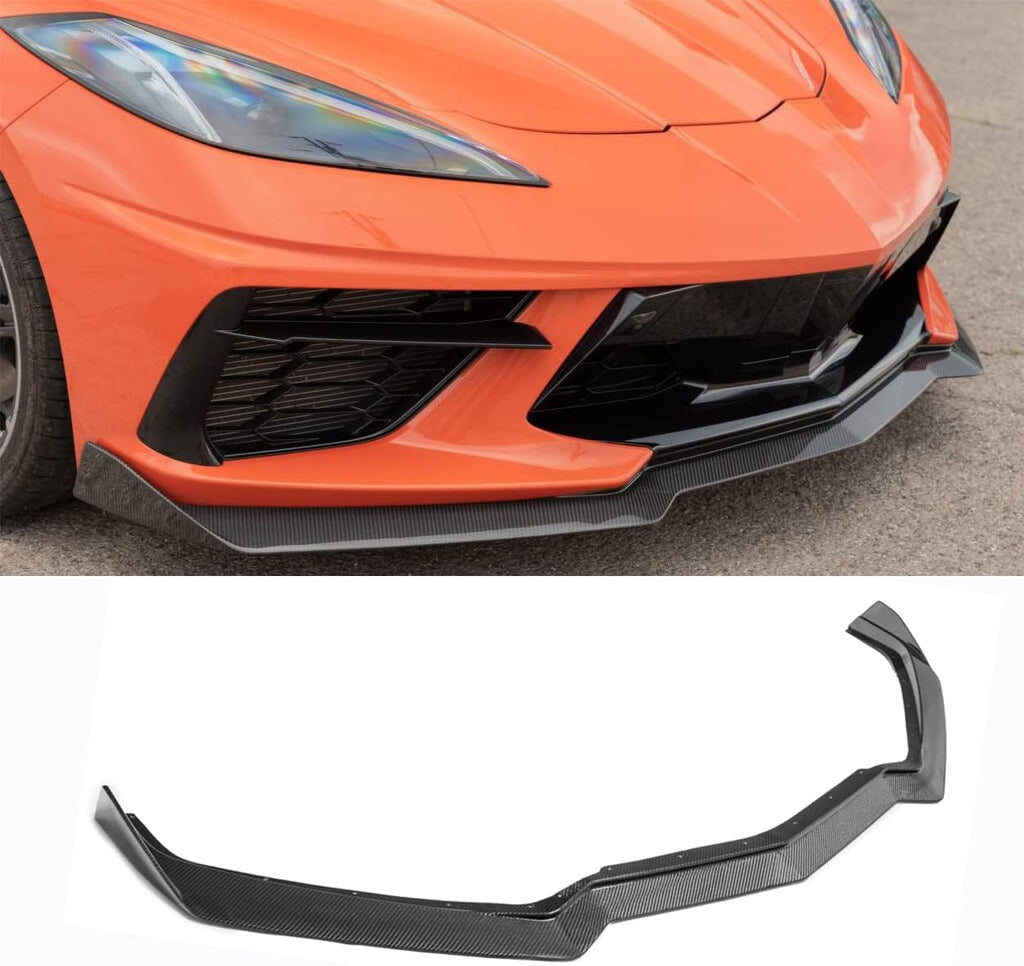 NINTE for C8 Corvette Front Lip Compatible with 2020 2021 2022 2023 2024 2025 Chevy Corvette C8 GM 5VM Style ABS Painted Front Bumper Bodykit Spoiler Splitter