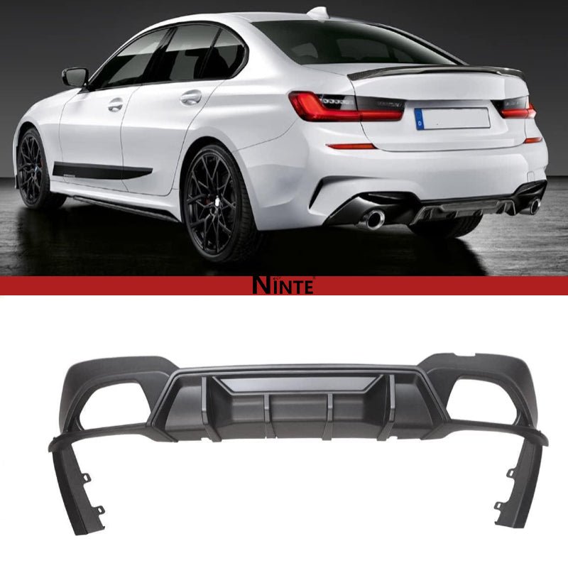 NINTE Rear Diffuser For 2019 - 2022 BMW 3 Series G20 M Sport 330i 340i 320i 330e M340i Rear Bumper Lip - NINTE