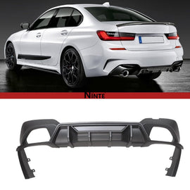 NINTE Rear Diffuser For 2019 - 2022 BMW 3 Series G20 M Sport 330i 340i 320i 330e M340i Rear Bumper Lip - NINTE