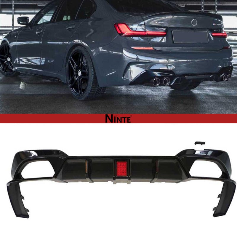 NINTE Rear Diffuser For 2019 - 2022 BMW 3 Series G20 M Sport 330i 340i 320i 330e M340i Rear Bumper Lip - NINTE