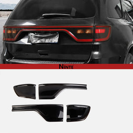 NINTE  Tail Light Lamp Cover Guard Trim For Dodge Durango 14+ Accessories Smoked Black