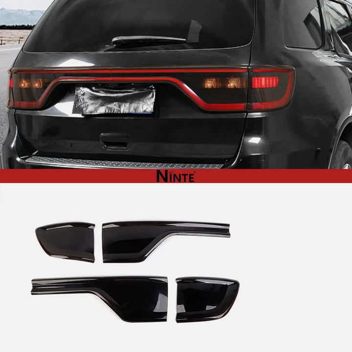 NINTE Tail Light Lamp Cover Guard Trim For Dodge Durango 14+ Accessories Smoked Black - NINTE
