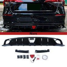 Load image into Gallery viewer, NINTE Rear Diffuser For 2022 - 2025 Honda Civic 11th Gen Sedan with LED Brake Light and tips - NINTE