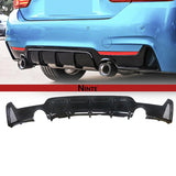 NINTE  Rear Diffuser For 2014-2020 BMW 4 Series F32 M Sport  Painted Rear Bumper Lip Lower Diffuser ABS