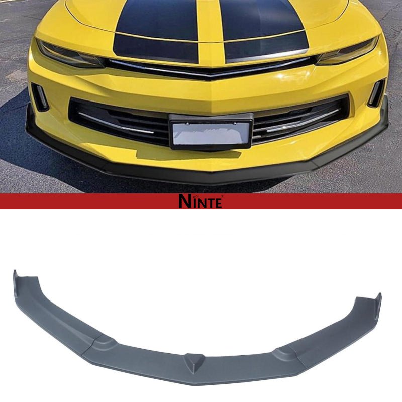 NINTE Front Lip for 2016 - 2021 Chevrolet Camaro SS / 19 - 21 LS LT RS 3 Pieces Front Bumper Lip Spoiler Splitters - NINTE