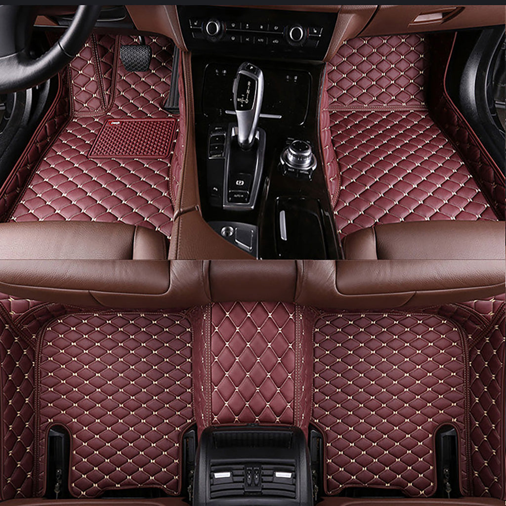 NINTE Floor Mat For 2020 2021 Audi Q7 Custom 3D Full Covered PU Leather Carpet